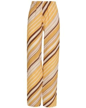 Amir Slama Striped Pants - Metallic