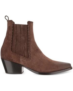 Sartore Suede Ankle Boots - Brown