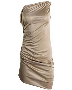 Atlein Asymmetrische Jurk - Naturel