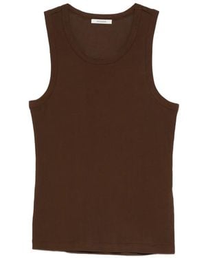 Entire studios Sheer Tank Top - Brown