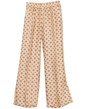Alberto Biani Printed Pants - Natural