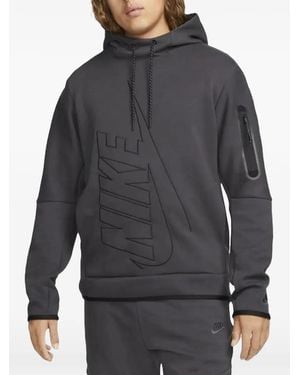 Nike Graphic-Print Hoodie - Grey