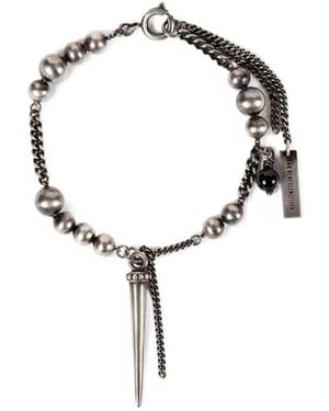 Ann Demeulemeester Bracciale Con Pendente - Metallizzato