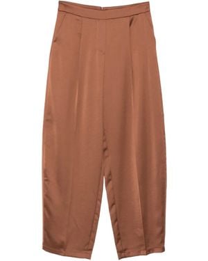 Imperial Pantaloni Affusolati Con Pieghe - Marrone