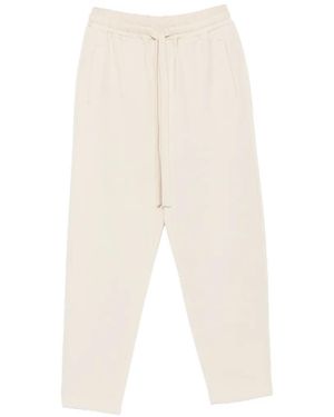 Psophia Drawstring Elasticated-Waist Track Trousers - White