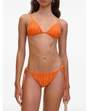 Cult Gaia Triangel-Bikinioberteil mit Falten - Orange