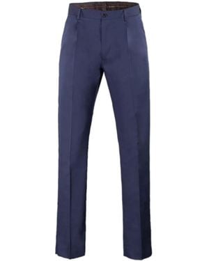 Moorer Pleated Tailored Trousers - Blue