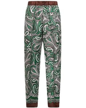 P.A.R.O.S.H. Paisley-Pattern Pants - Green