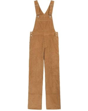 Ami Paris Corduroy Overalls - Brown
