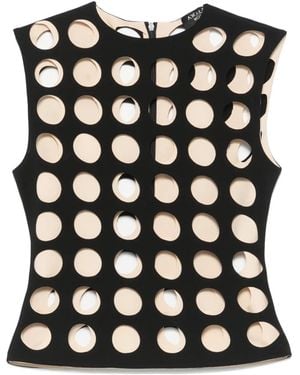 A.W.A.K.E. MODE Layered Holes Top - ブラック