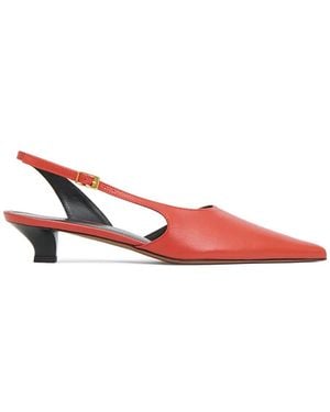 Mansur Gavriel Anna Pointed-Toe Heeled Court Shoes - Pink