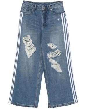 adidas Vaqueros con detalles rasgados - Azul