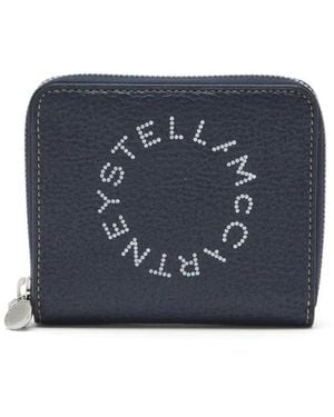 Stella McCartney Logo-Embossed Faux-Leather Wallet - Blue