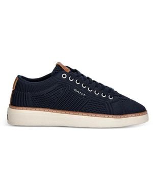 GANT Knit Logo-Print Trainers - Blue