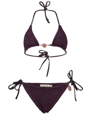 Paramidonna Ema Crinkle-Effect Bikini - White