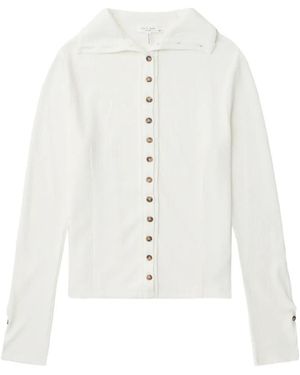 Rag & Bone Geribbeld Vest Met Knopen - Wit