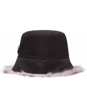 Prada Re-Nylon Fischerhut - Schwarz