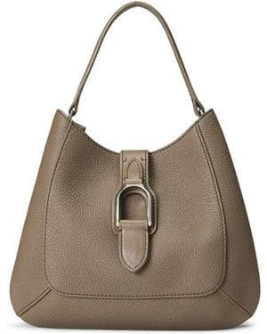 Ralph Lauren バックル レザーショルダーバッグ - ブラウン