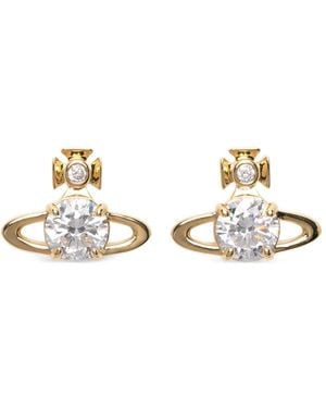 Vivienne Westwood Reina Crystal-Embellished Earrings - Metallic