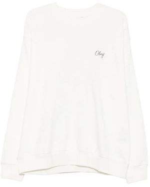 Obey Paper Rose Graphic-Print Sweatshirt - White