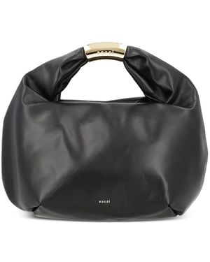 Sacai Round-Handle Shoulder Bag - Black