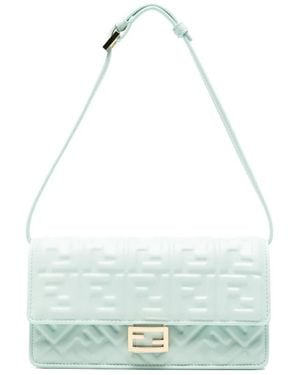 Fendi Baguette Ff Shoulder Bag - Blue