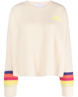 Giada Benincasa Pull Rayé À Logo Brodé - Neutre
