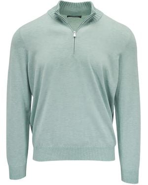 Gran Sasso Quarter-Zip Jumper - Green