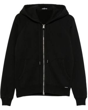 Tom Ford Zip-Fastening Drawstring Hoodie - Black