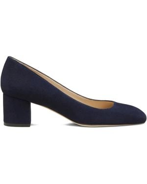 Stuart Weitzman Block-Heel Suede Sandals - Blue