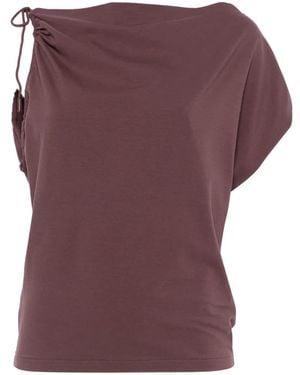 Alpha Studio タイディテール トップ - パープル