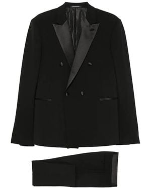 Emporio Armani Double-Breasted Suit - Black