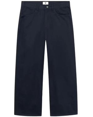 WOOD WOOD Pantalon Wwharald En Coton À Coupe Ample - Blue