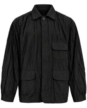 Franzese Collection Brad Pitt Pleated Safari Jacket - Black