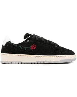 Santha Sneakers mit Rosenstickerei - Schwarz