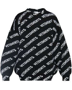 Vetements ロゴ プルオーバー - ブラック