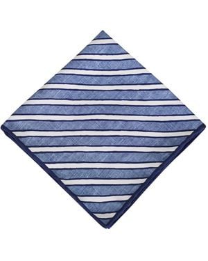 Brunello Cucinelli Striped Pocket Square - Blue