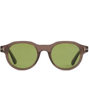Tom Ford Round-Frame Sunglasses - Green