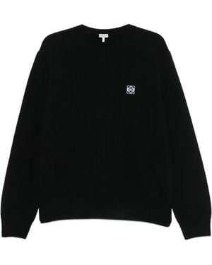 Loewe Jersey Con Anagrama Bordado - Negro