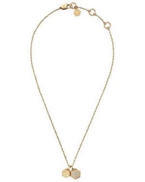 Philipp Plein Collar De Cadena Con Colgante Legacy - Blanco