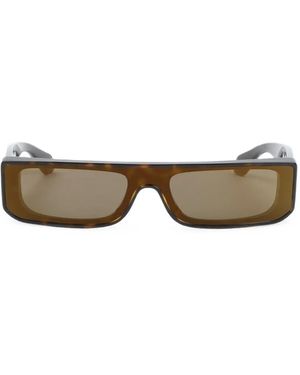 Alaïa Tortoiseshell-Effect Rectangle-Frame Sunglasses - Brown