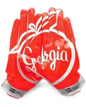 Under Armour Georgia Pipeline Pack Swarm Ii Receiver Gloves - Red