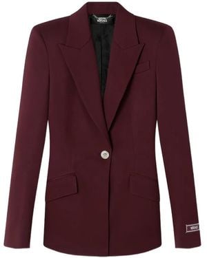 Versace Single-Breasted Blazer - Purple