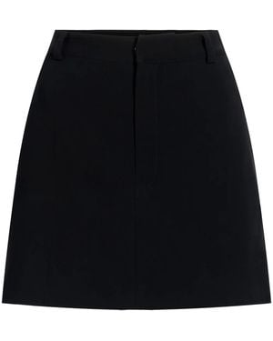 Cinq À Sept Marie Pressed-Crease Crepe Skorts - Black