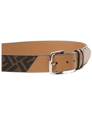 Fendi Monogram leather belt - Braun