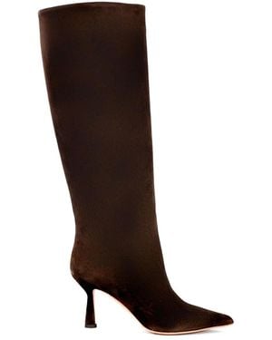 Aldo Castagna Botas altas Samoa de ante con tacón de 70 mm - Marrón