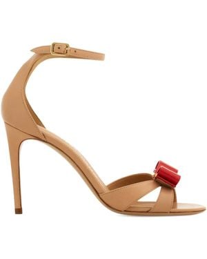 Ferragamo 90Mm Vara Bow Heeled Sandals - Pink