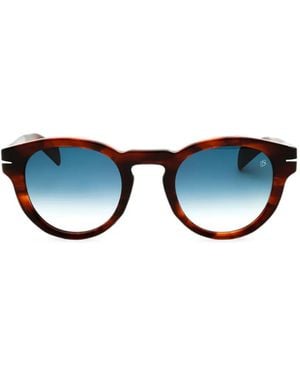 David Beckham Round-Frame Sunglasses - Blue