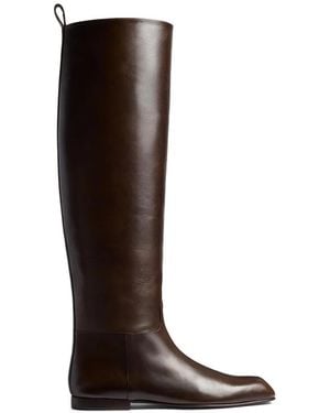 KHAITE Colt Pull-Tab Boots - Brown