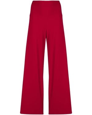 Norma Kamali Pantalon Évasé À Coupe Ample - Rouge